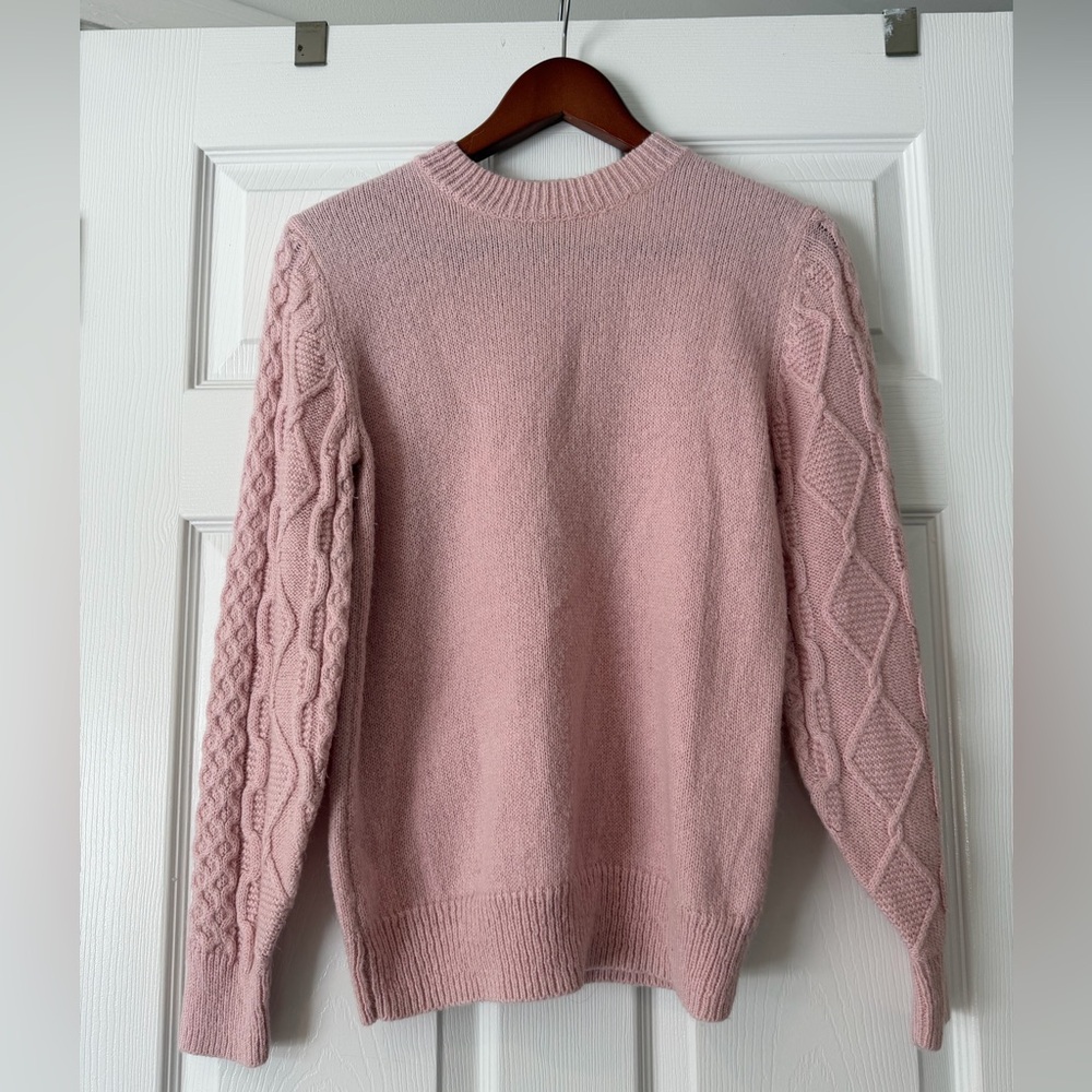 Rebecca Minkoff Pink Textured Knit Sweater